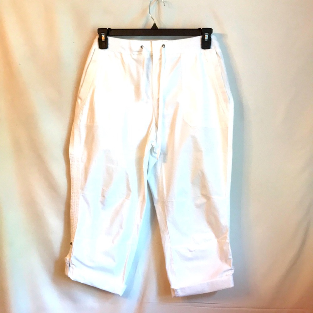 Khakis & Company Convertible Length White Capris